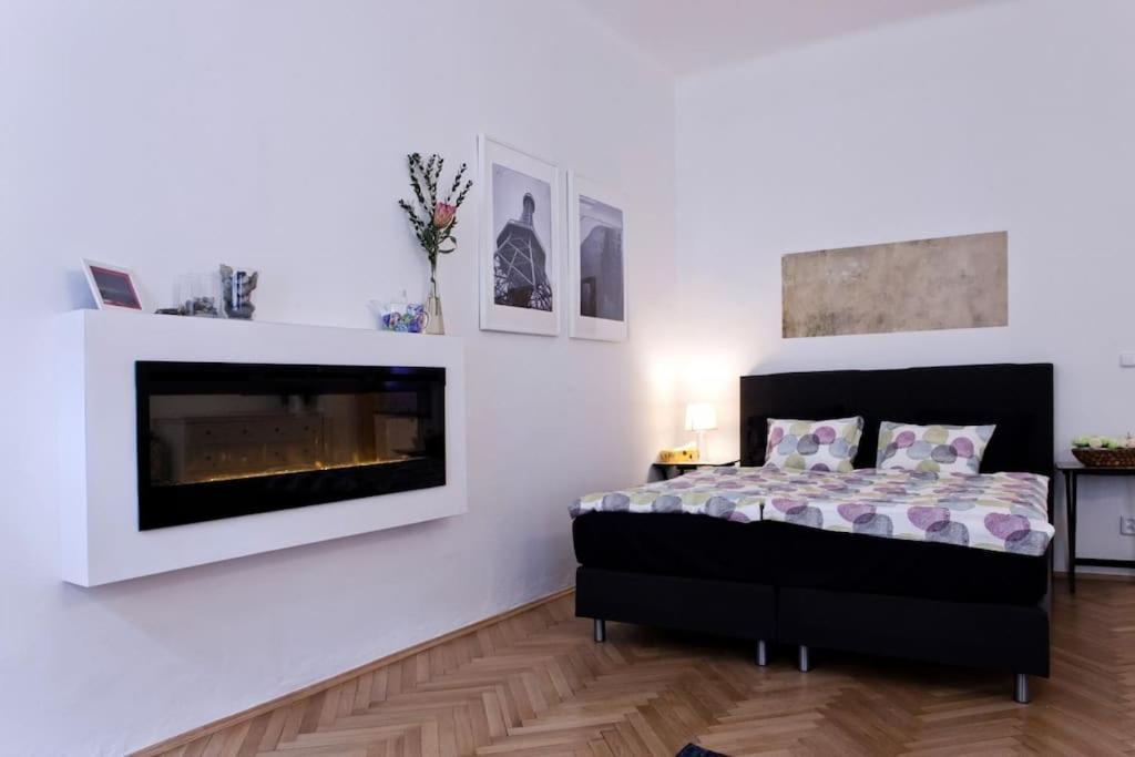 Prague Center Apartment With Fireplace Exteriör bild